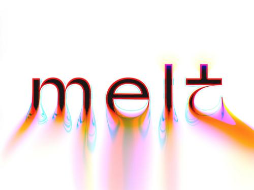 Melting Glitch Text Effect Mockup