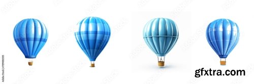 Illustration Of A Set Of Air Balloon 6xSVG