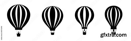 Illustration Of A Set Of Air Balloon 6xSVG