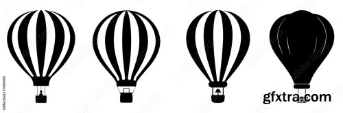 Illustration Of A Set Of Air Balloon 6xSVG