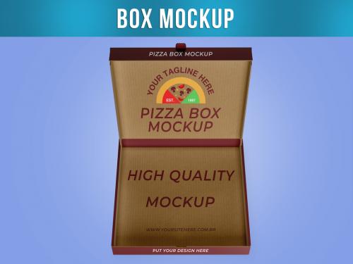 Pizza Box Mockup Open
