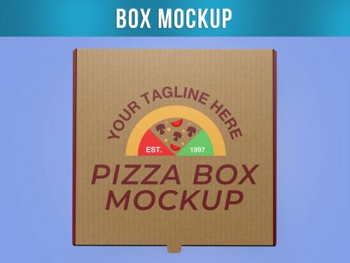 Pizza Box Mockup Closed
