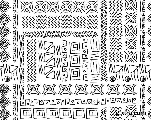 Seamless Tribal Pattern 5xJPEG