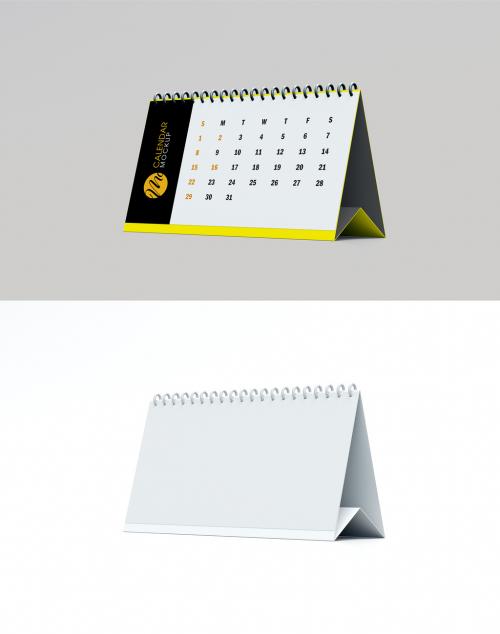 Perspective Desktop Calendar Mockup