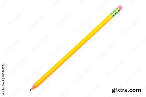 Pencil Isolated On Pure White Background 6xJPEG