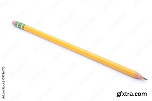 Pencil Isolated On Pure White Background 6xJPEG