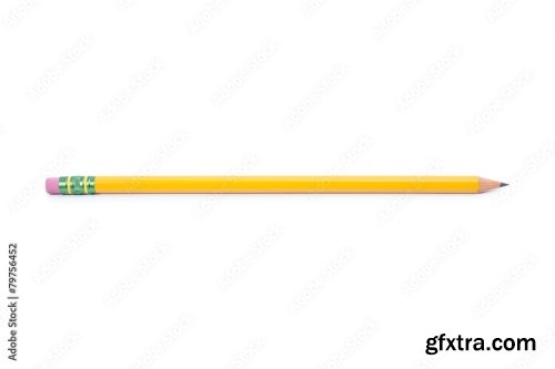 Pencil Isolated On Pure White Background 6xJPEG