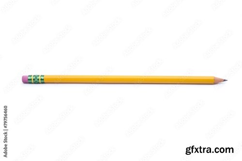 Pencil Isolated On Pure White Background 6xJPEG