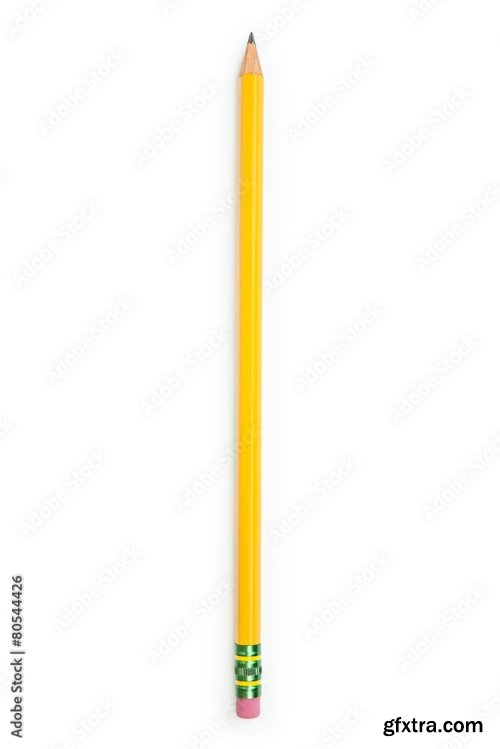 Pencil Isolated On Pure White Background 6xJPEG