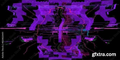 Cyberpunk Glitch Background 6xAI