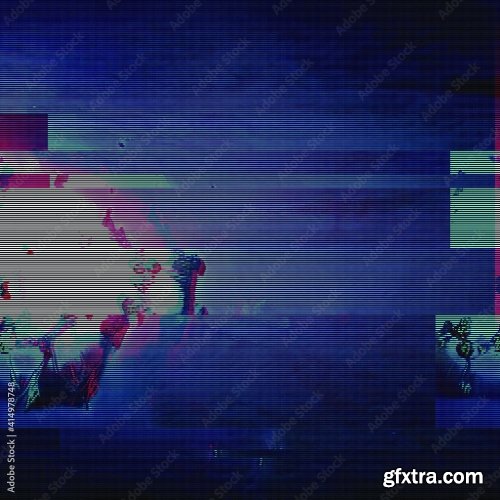Cyberpunk Glitch Background 6xAI