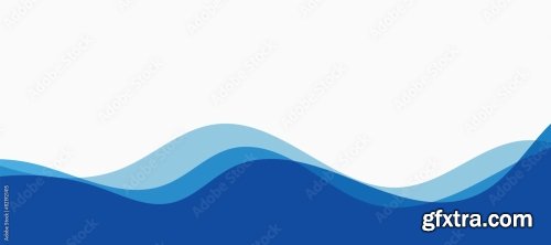 Abstract Transparent Blue Wave Presentation Background 6xAI