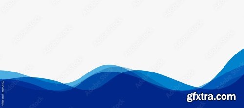 Abstract Transparent Blue Wave Presentation Background 6xAI