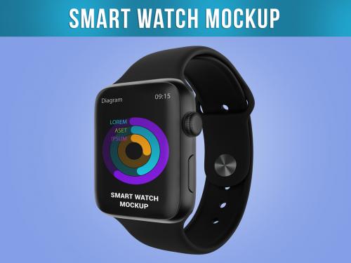 Smart Watch Mockup Half Side