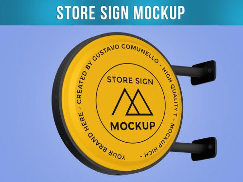 Store Signboard Mockup 