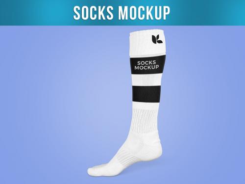 Long Socks Mockup Side View