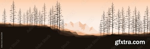 Peak Mountain Terrain Landscape Vector Illustration 6xAI