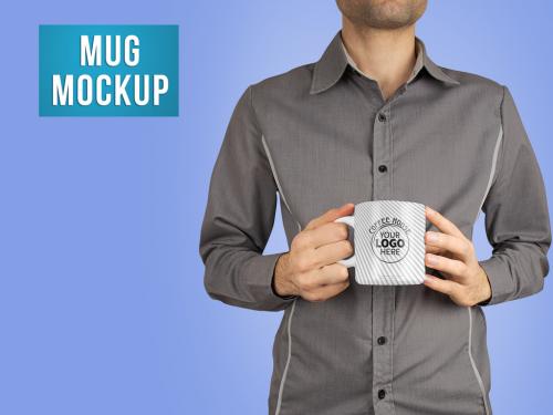 Mug Mockup in Man's Hand