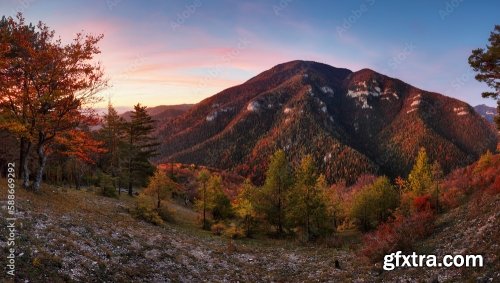 Panorama Mountain Autumn Landscape 5xJPEG