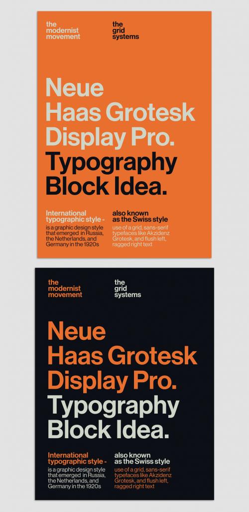 Stylish Poster Layout in International Typographic Style