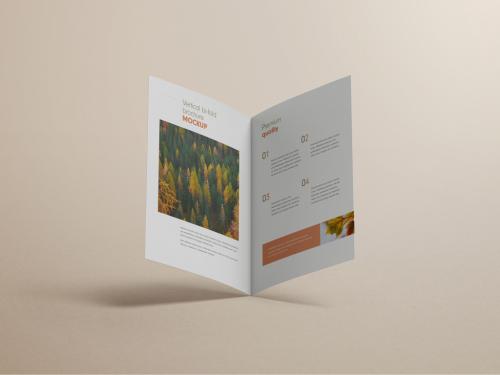 Vertical Bifold Brochure Mockup