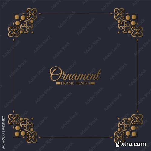 Elegant Decorative Frame Design Background 6xAI