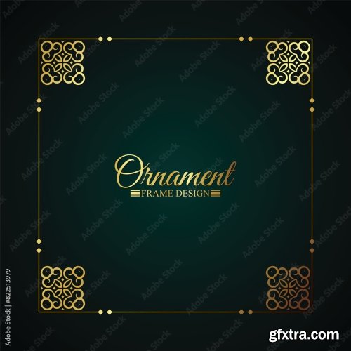 Elegant Decorative Frame Design Background 6xAI