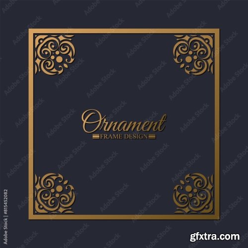 Elegant Decorative Frame Design Background 6xAI