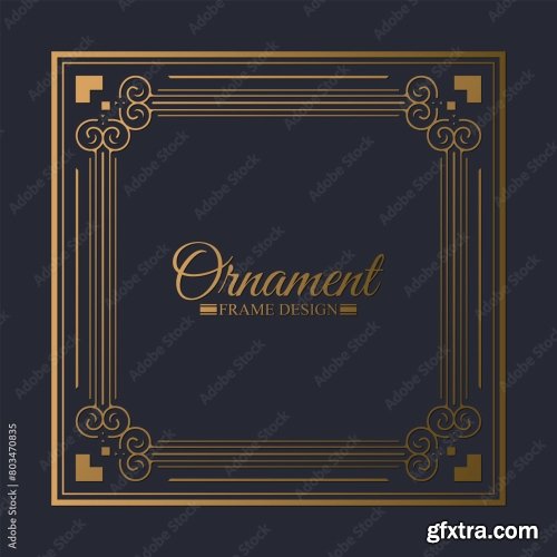 Elegant Decorative Frame Design Background 6xAI