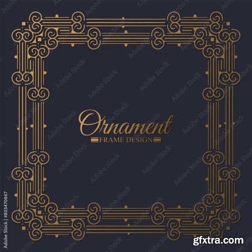 Elegant Decorative Frame Design Background 6xAI