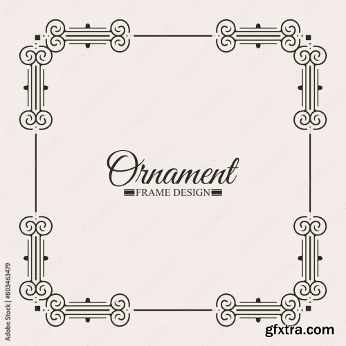 Elegant Decorative Frame Design Background 6xAI