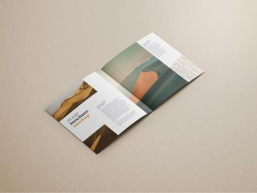 Square Bifold Brochure Mockup