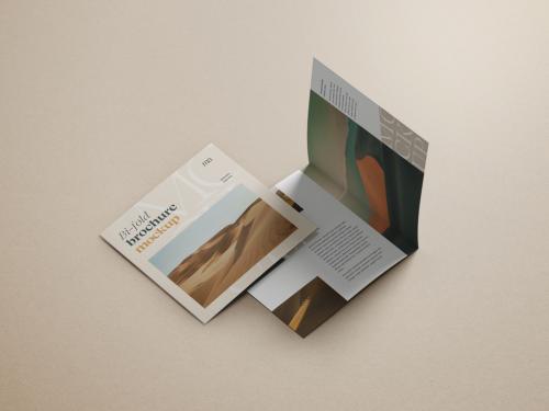 Square Bifold Brochure Mockup