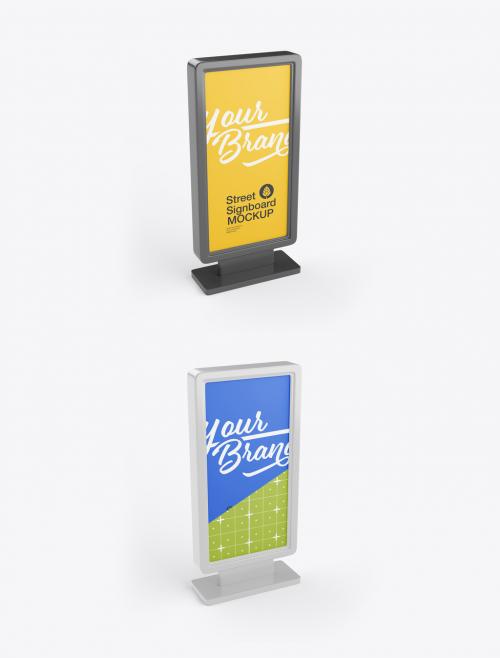 Outdoor Kiosk Advertisement Mockup