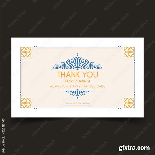 Colorful Patterned Wedding Thank You Cards 6xAI