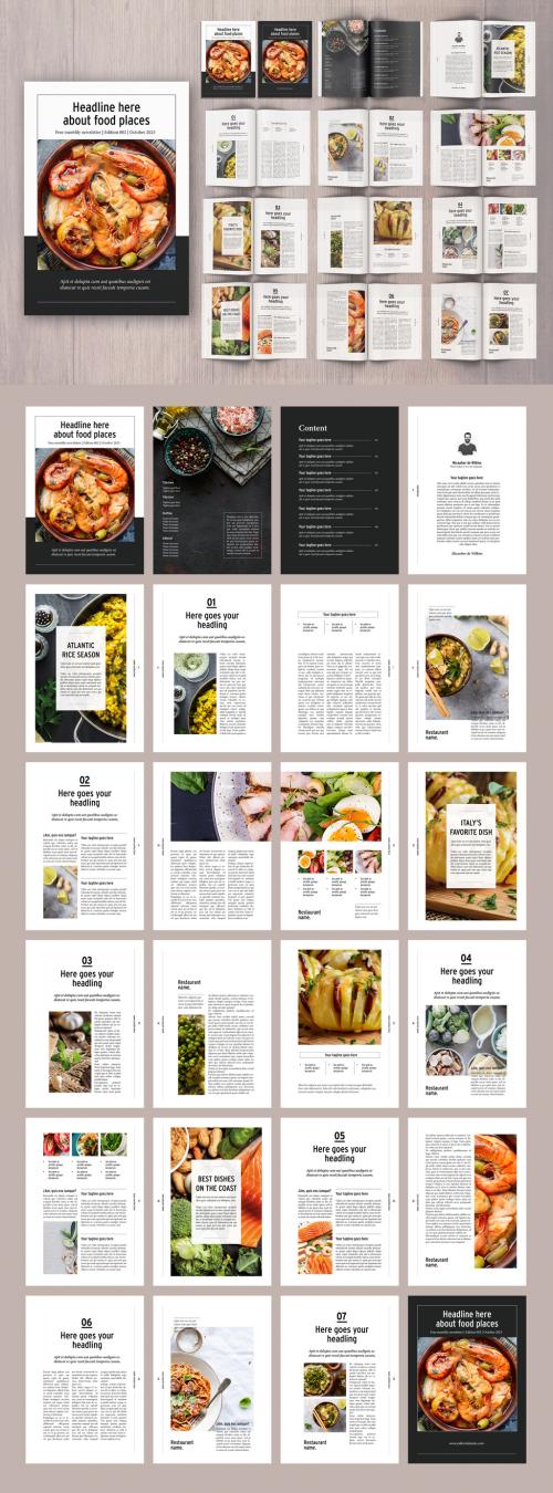 Food Newsletter or Magazine Layout