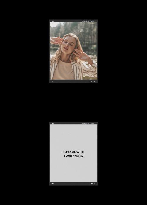 Film Frame Photo Effect Mockup Template