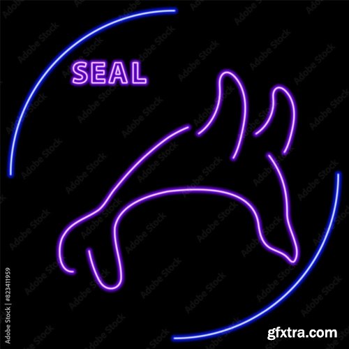 Seal Neon Sign 6xAI