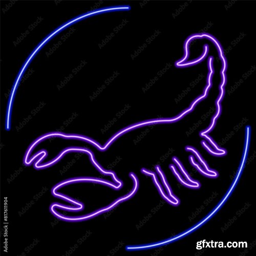 Scorpion Neon Sign 6xAI