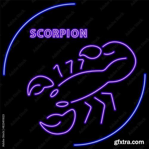 Scorpion Neon Sign 6xAI