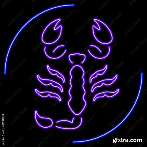 Scorpion Neon Sign 6xAI