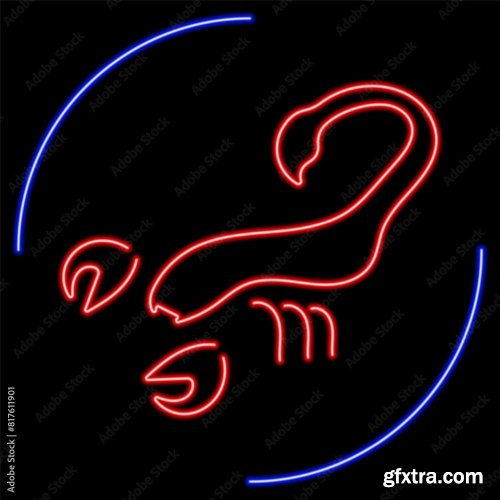 Scorpion Neon Sign 6xAI