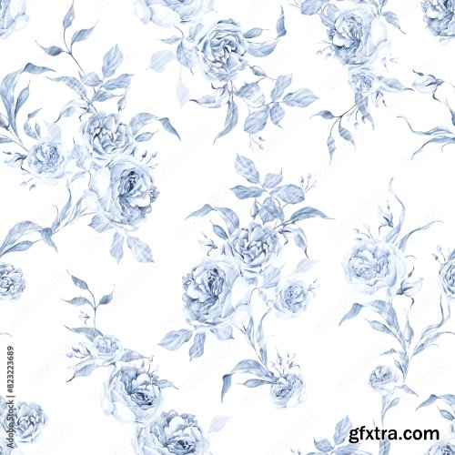 Watercolor Wedding Seamless Pattern 6xJPEG