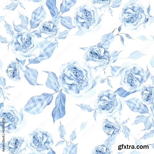 Watercolor Wedding Seamless Pattern 6xJPEG