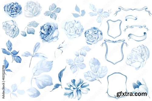 Watercolor Wedding Seamless Pattern 6xJPEG