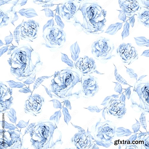 Watercolor Wedding Seamless Pattern 6xJPEG