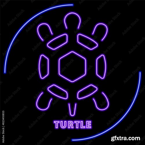 Turtle Neon Sign 6xAI