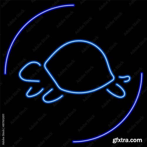 Turtle Neon Sign 6xAI