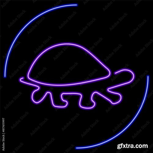 Turtle Neon Sign 6xAI