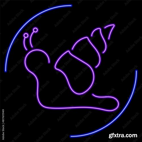 Snail Neon Sign 6xAI